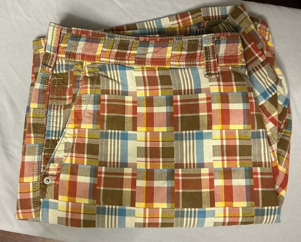 Tommy Bahama Plaid Cargo Shorts Size 42 Multi Cotton